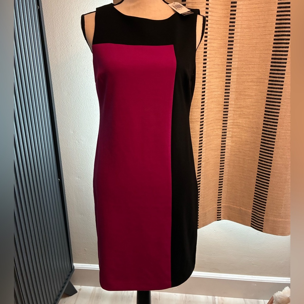 Premise Black and Pink Midi Dress